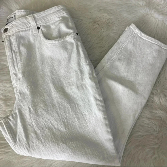 Abercrombie & Fitch The Skinny Leg High Rise Curve Love White Jeans Size 32 / 14 - Picture 6 of 8